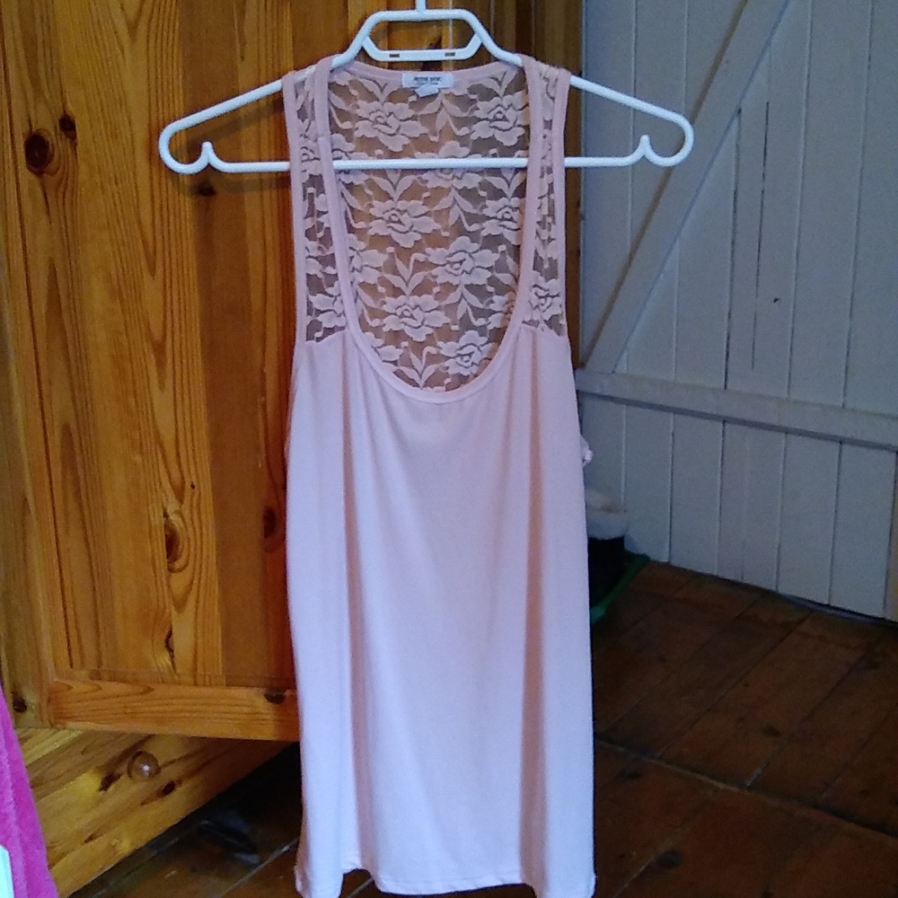 Pink lace top